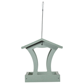 Fly-Thru Bird Feeder in Green Recycled Plastic