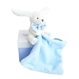 Hello Baby Blanket with Plush Stuffed Animal Bunny: Pink