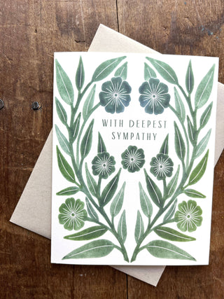 "With Deepest Sympathy," Greeting Card