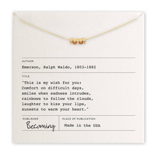 My Wish For You Necklace: Gold Fill