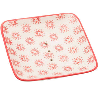 Square soap dish - red