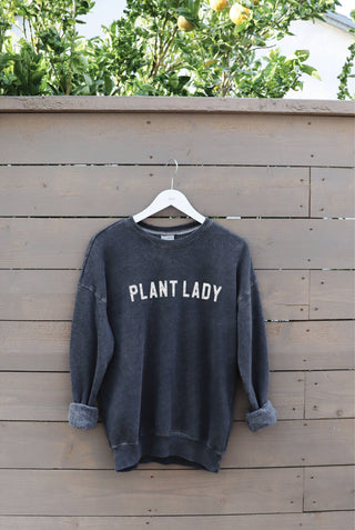 PLANT LADY Mineral Graphic Sweatshirt: M / DUSTY FOREST