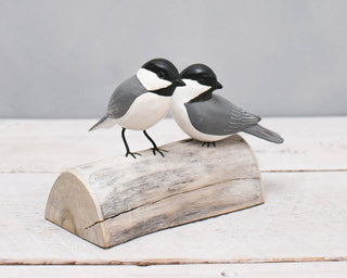 Chickadee - 8"H - Hand Carved Ornament