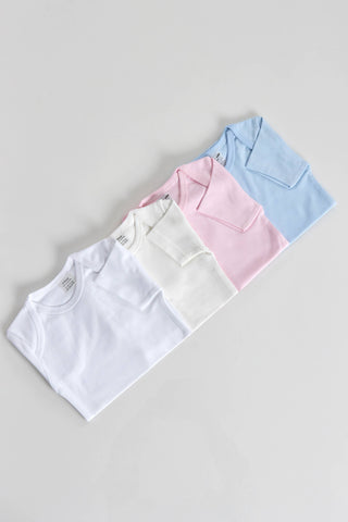 Cotton Short Sleeve Plain Bodysuit B01/0