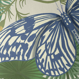 Butterfly Garden Sunlight 2 Throw Pillow or Outdoor cushion: 18x18inch / Indoor - Cotton/Linen Mix