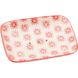 Soap dish rectangular - red