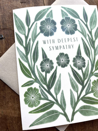 "With Deepest Sympathy," Greeting Card