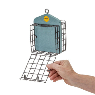 Suet Feeder for Two Cakes in Lake Blue Recycled Plastic