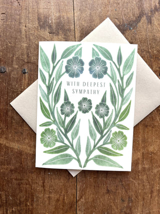 "With Deepest Sympathy," Greeting Card