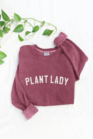 PLANT LADY Mineral Graphic Sweatshirt: M / DUSTY FOREST