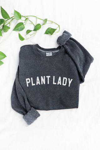 PLANT LADY Mineral Graphic Sweatshirt: M / DUSTY FOREST