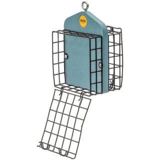 Suet Feeder for Two Cakes in Lake Blue Recycled Plastic