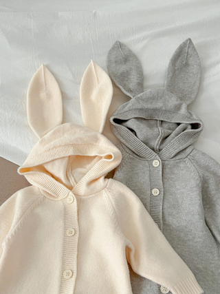 Annie & Charles® Baby Bunny Alex Jumpsuit: Grey / 3-6 M