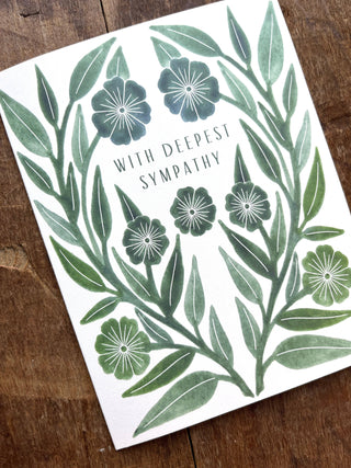 "With Deepest Sympathy," Greeting Card