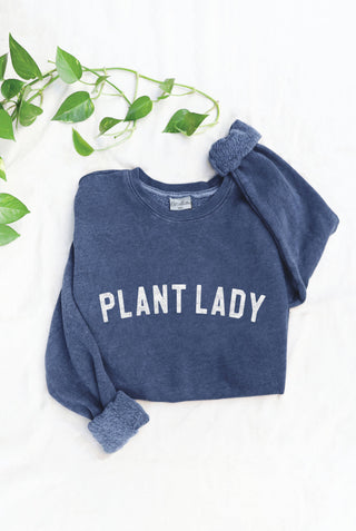 PLANT LADY Mineral Graphic Sweatshirt: M / DUSTY FOREST