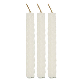 Set of 6 Cream Beeswax Magic Spell Candles