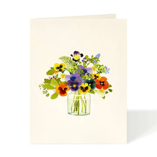 Gathered Pansies - Flower Garden Card