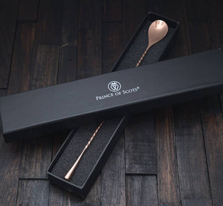 Prince of Scots Copper-Plate Tear Drop Bar Spoon Premium Box