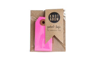 Neon Pink Parcel Tags