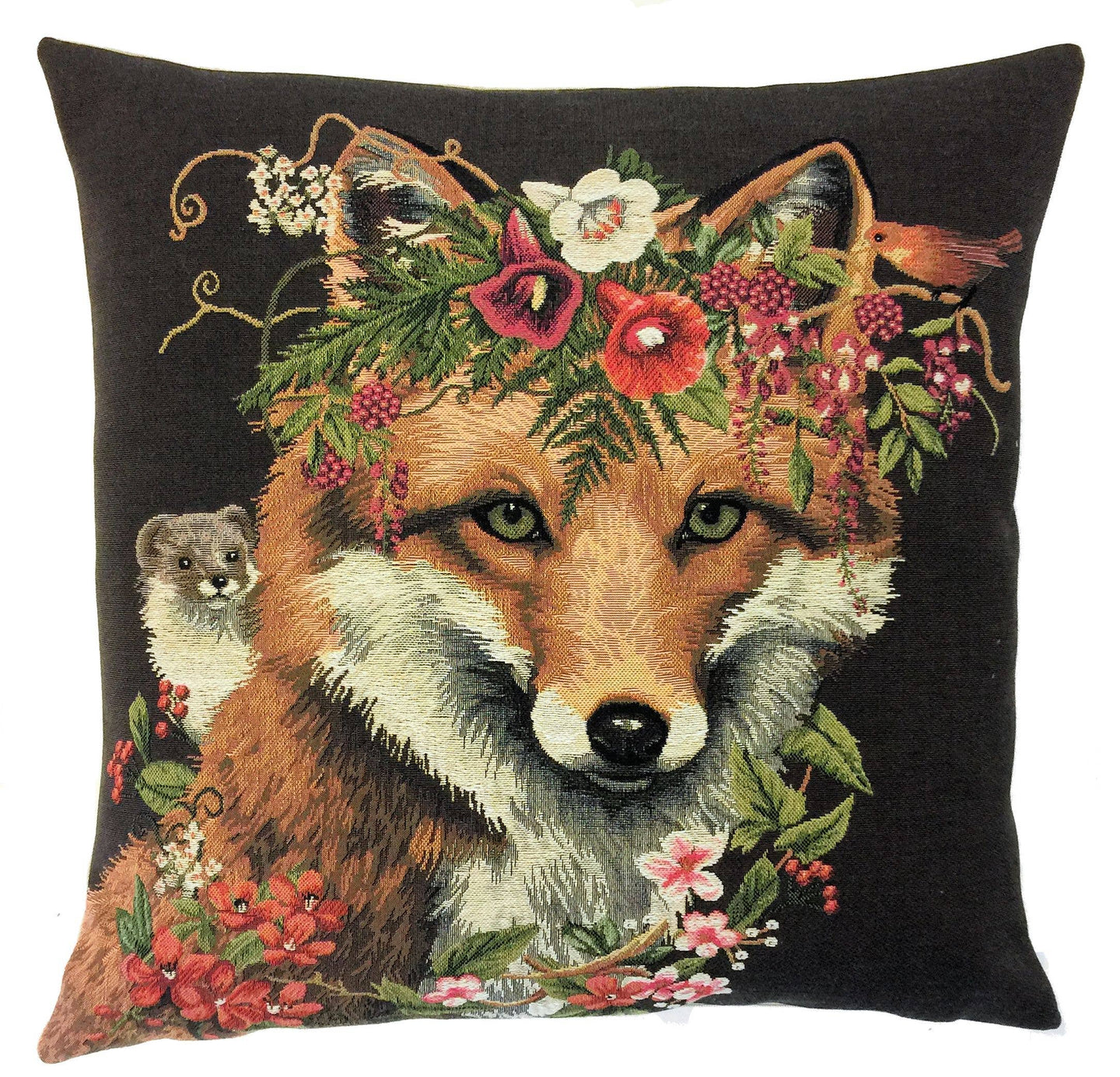 Decorative Pillow Cover - Fox with Hamster