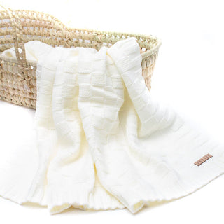 Baby Blanket | BASKET WEAVE | White