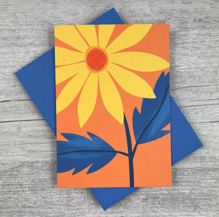 'Abstract Yellow Sunflower ' Greeting Card / Art Card (Copy)