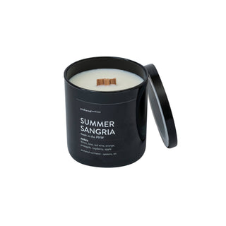 Summer Sangria Wood Wick Black Tumbler Candle