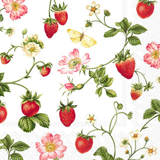 Paper Cocktail Napkins Pack of 20 Sweet Strawberry