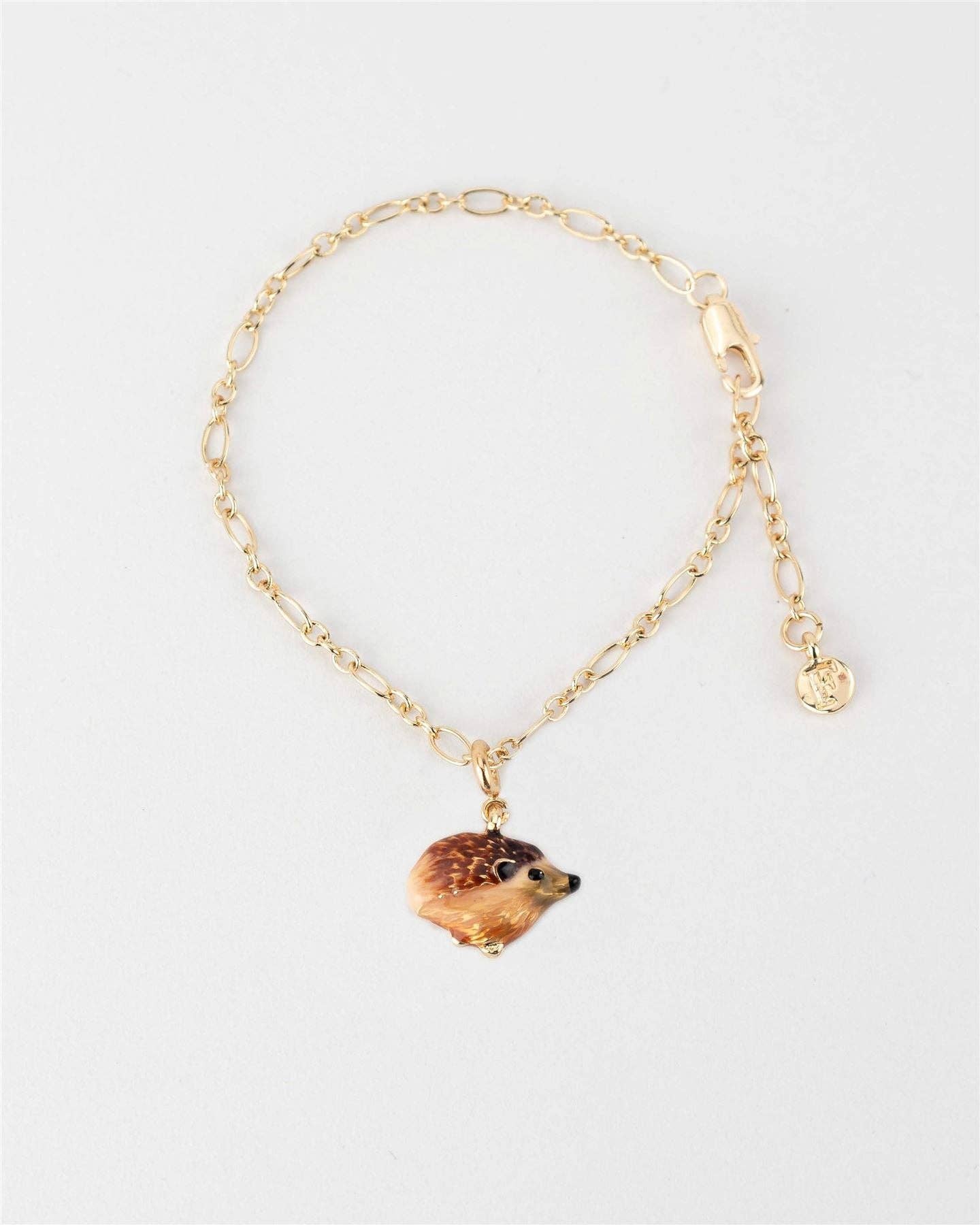 Enamel Hedgehog Collector Chain Bracelet