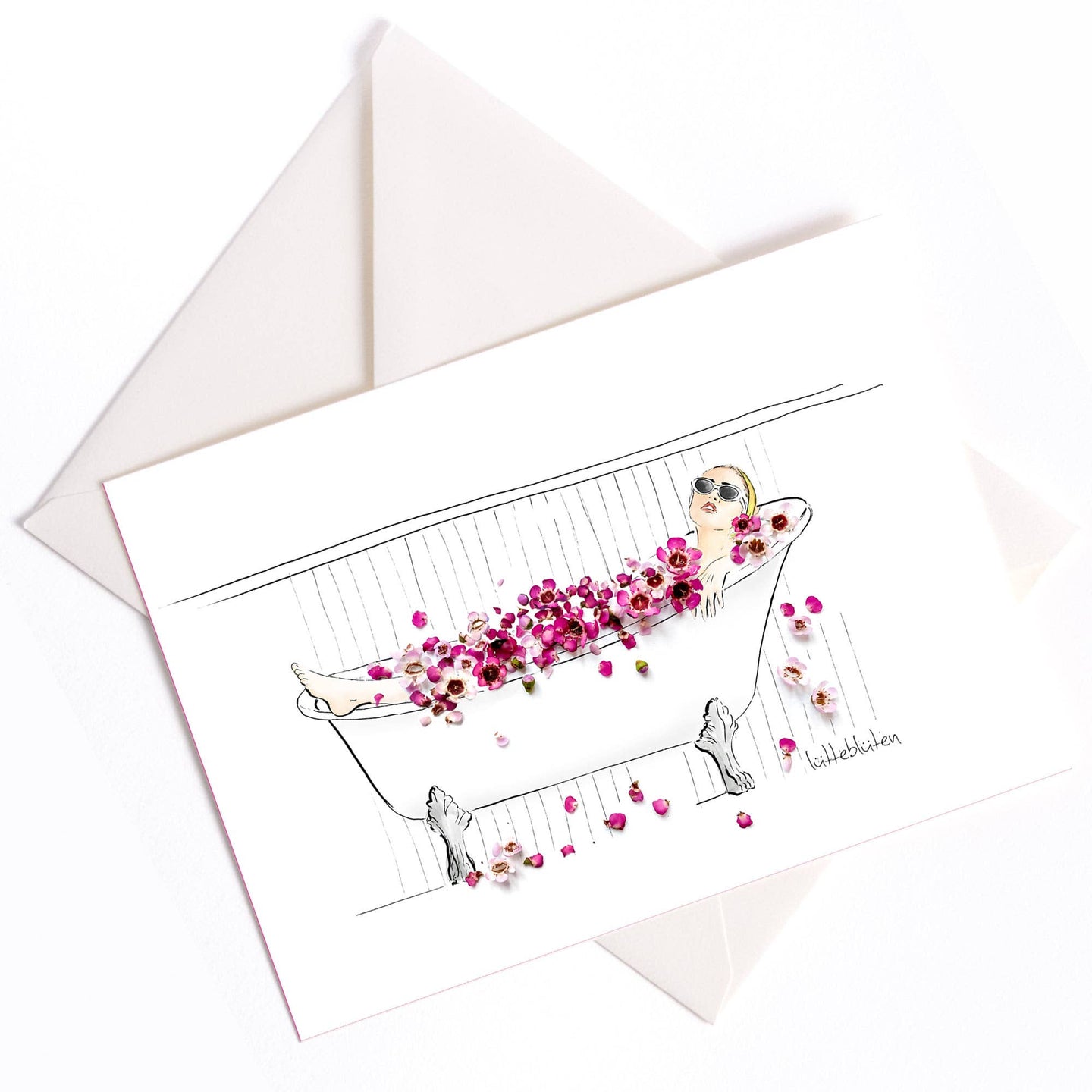Blütenbad - card with envelope