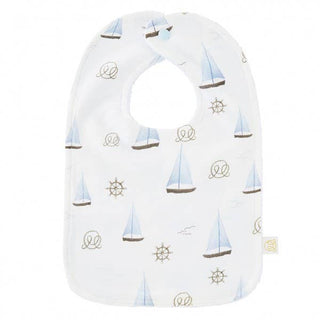 Classic bamboo bib - Sailboats