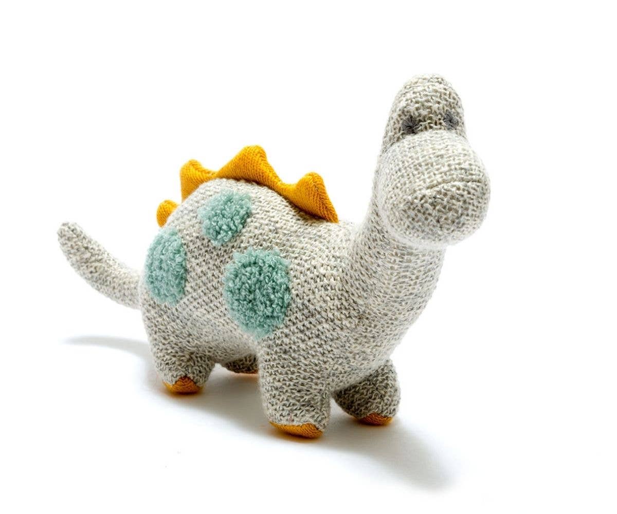 Small Grey Organic Cotton Diplodocus Dinosaur Plush Toy