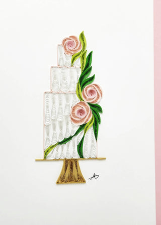 #602 - Wedding Cake w/ Roses