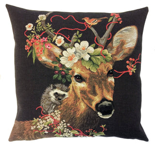Decorative Pillow Cover - Stag with Hedgehog