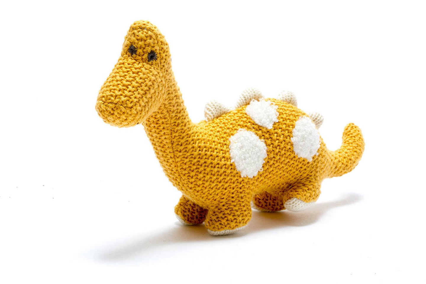 Small Mustard Organic Cotton Diplodocus Dinosaur Plush Toy